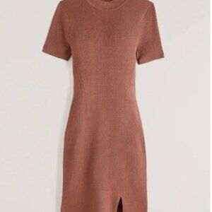 Abercrombie mini sweater dress in terracotta